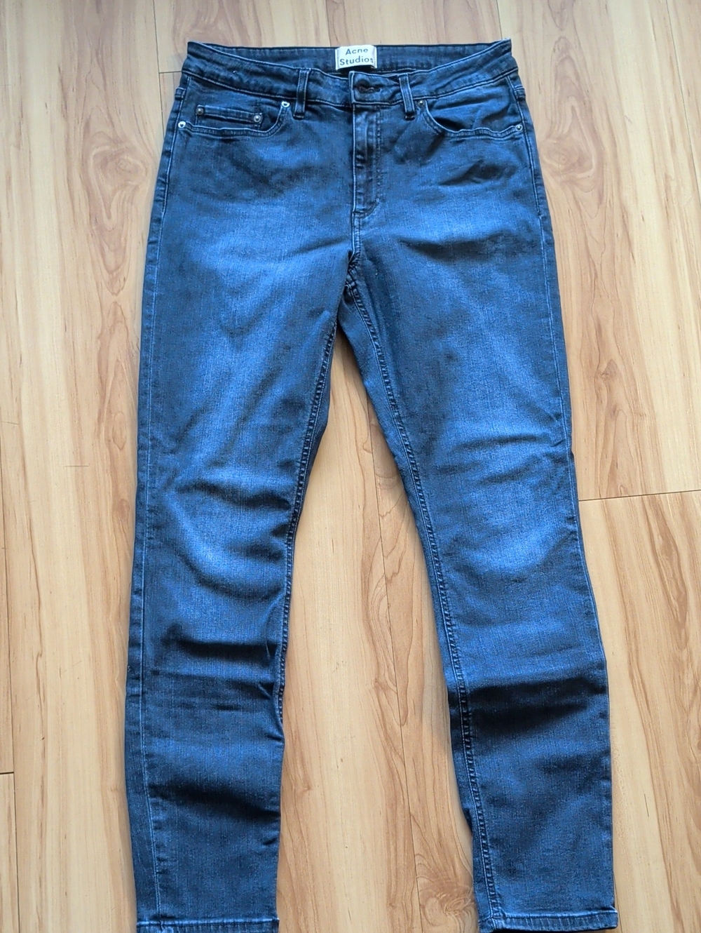 Acne Slim Skinny Jeans in Dark Blue Denim